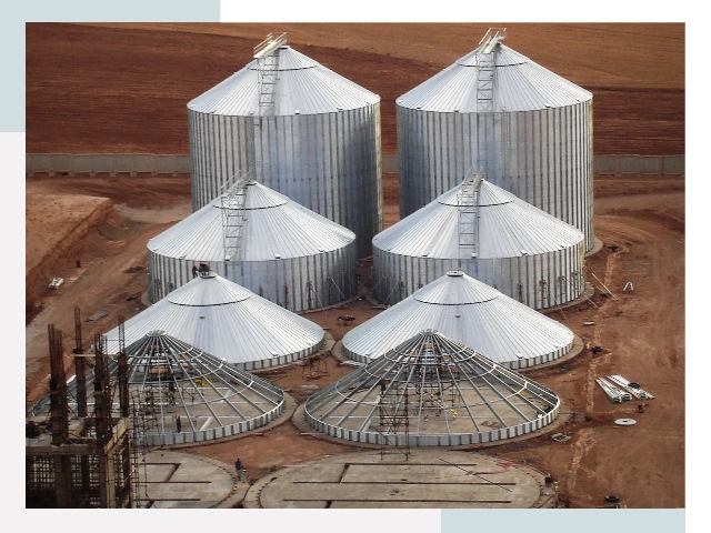 Строительство зерновых силосов в Юрге