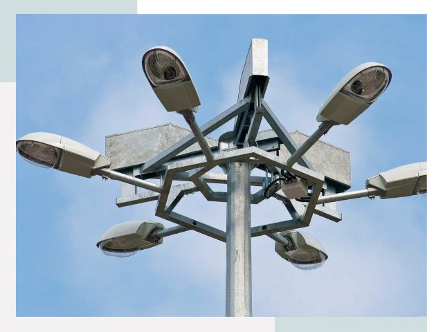 Монтаж осветительных мачт в Юрге