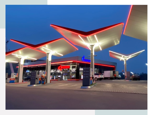 Навесы для АЗС в Юрге