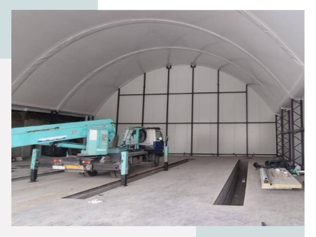 Внутреннее оснащение ангаров в Юрге