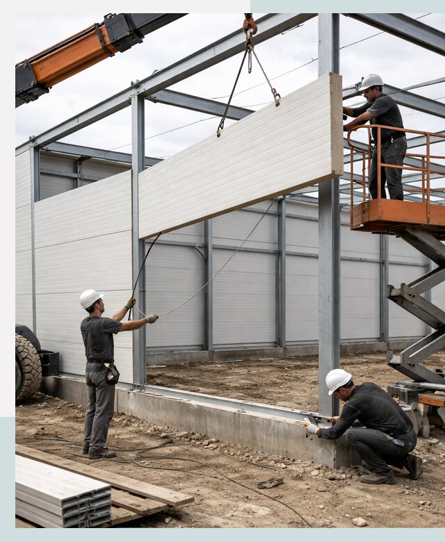 Строительство складов из сэндвич панелей в Юрге под ключ